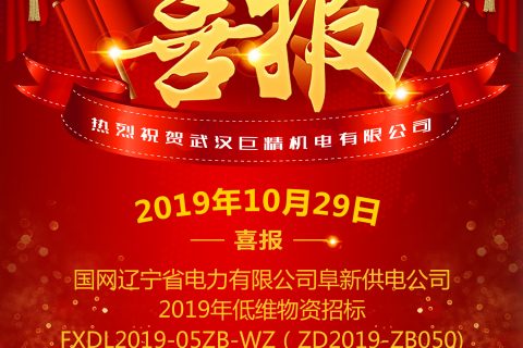 热烈祝贺918博天堂中标国网辽宁省电力有限公司阜新供电公司2019年低维物资招标