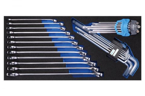 卡尔8030002工具30件两用扳手及内六角扳手工具托