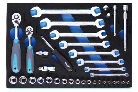 卡尔8036001工具36件6.3×10mm系列公制工具托