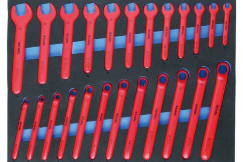 卡尔8023012 23件VDE绝缘扳手工具托