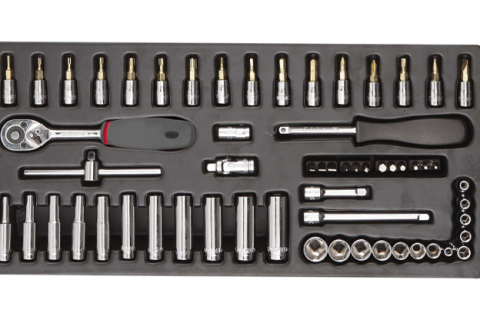 力易得59件6.3mm套筒工具托组套E1911